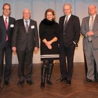 v.l. Jean-Marc Probst, Urs Wernli (Zentralpräsident AGVS), Christoph Blocher, Doris Fiala, Hans-Ulrich Bigler, Ulrich Giezendanner, Patrick Rohr